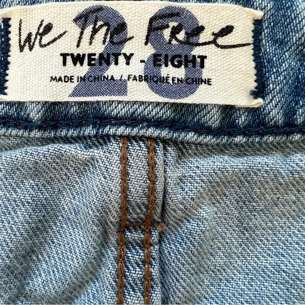 NWT Free People We The Free Denim Skirt Breezy Button Fly